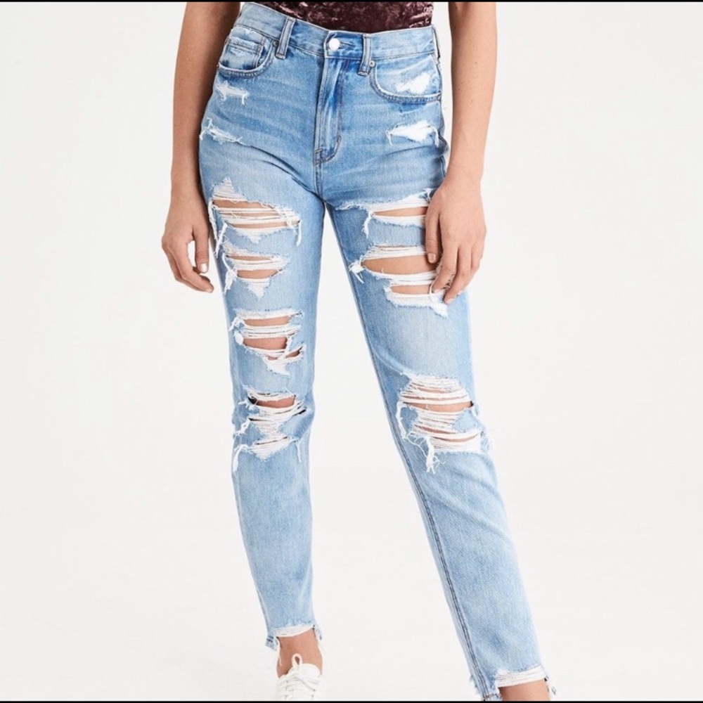 Distressed Mom Jean